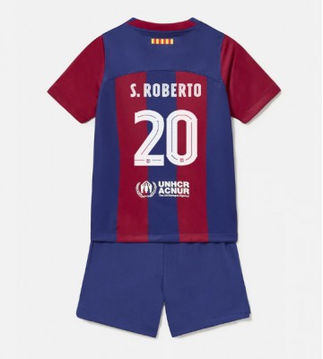 Maillot de foot Barcelona Sergi Roberto #20 Domicile enfant 2023-24 Manches Courte (+ pantalon court)
